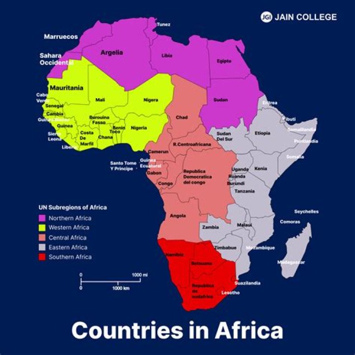 Africa Countries And Capital City Map - Locations At A Glance