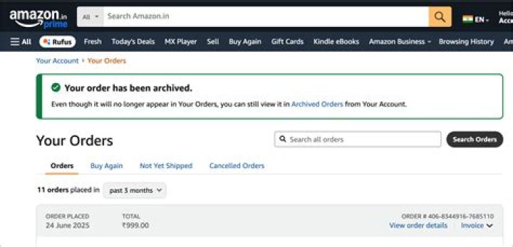 Hiding An Amazon Order