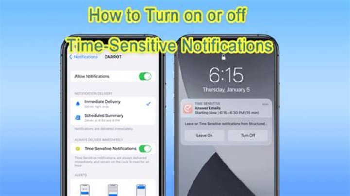 How To Turn On Time Sensitive