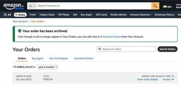 Is There A Way To Hide An Amazon Order