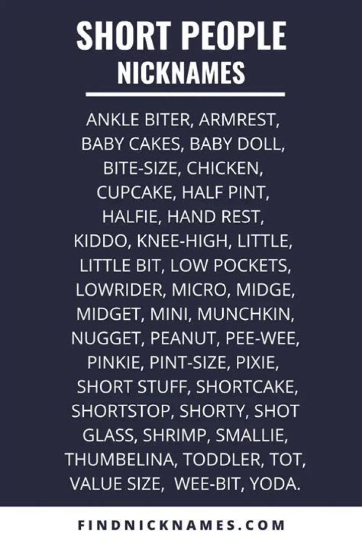 Names For Short People
