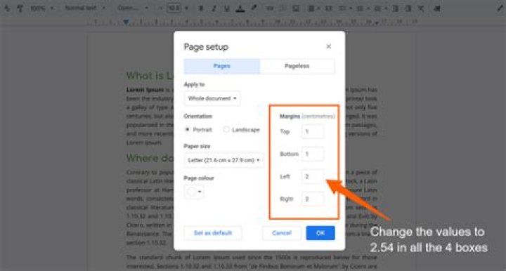 One Inch Margin On Google Docs