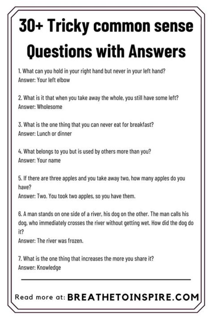 Tricky Question Answer