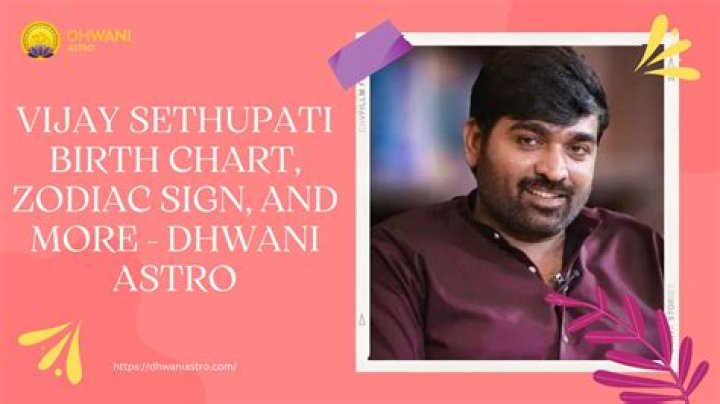 Vijay Sethupathi's Zodiac Sign: An Astrological Insight