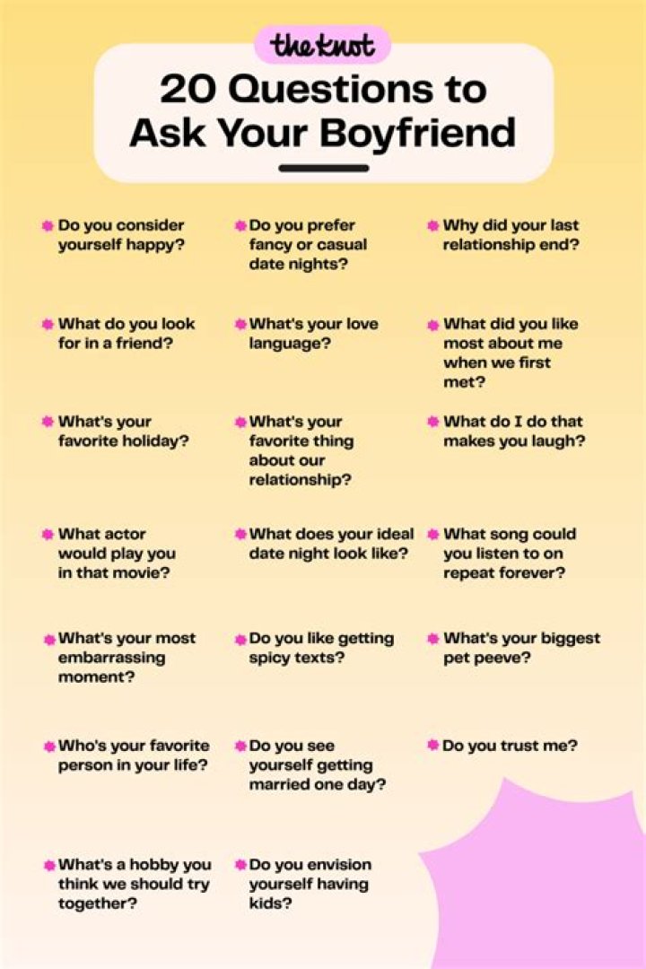 What To Ask Your Boyfriend When Bored