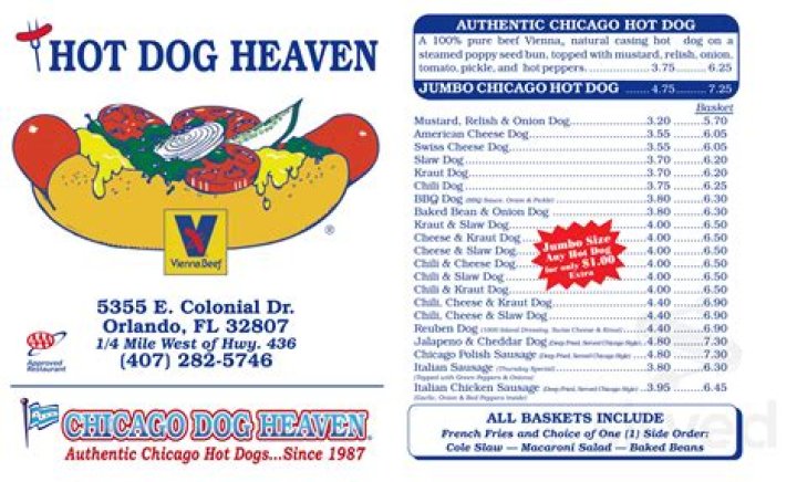 Your One-Stop Guide To The Hot Dog Heaven Menu